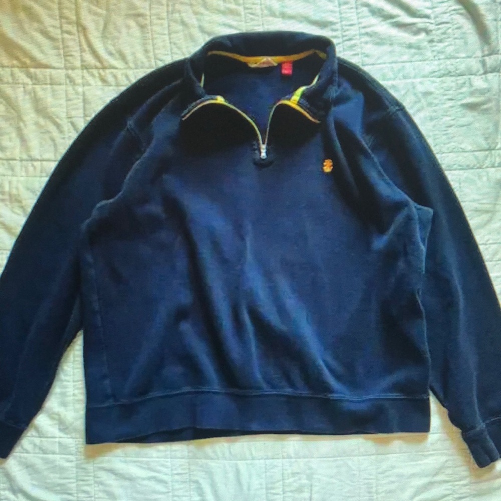 Men's Navy Blue Quarter-Zip Sweater